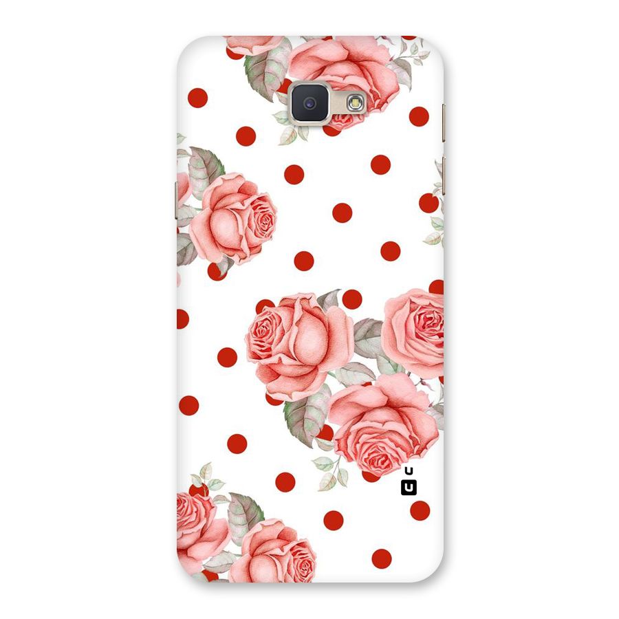 Red Peach Shade Flowers Back Case for Galaxy J5 Prime