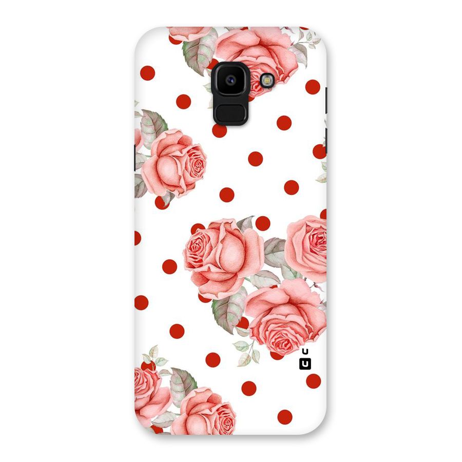 Red Peach Shade Flowers Back Case for Galaxy J6