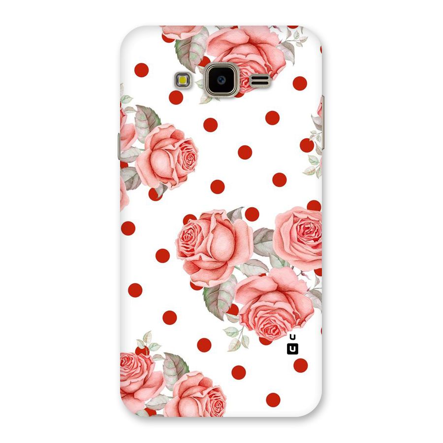 Red Peach Shade Flowers Back Case for Galaxy J7 Nxt