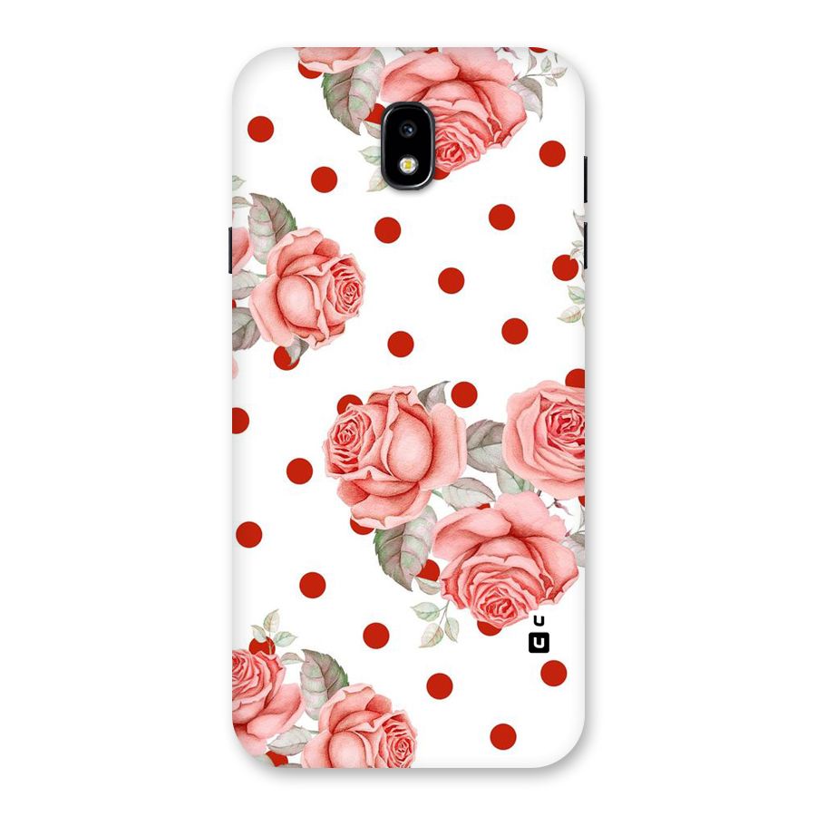 Red Peach Shade Flowers Back Case for Galaxy J7 Pro