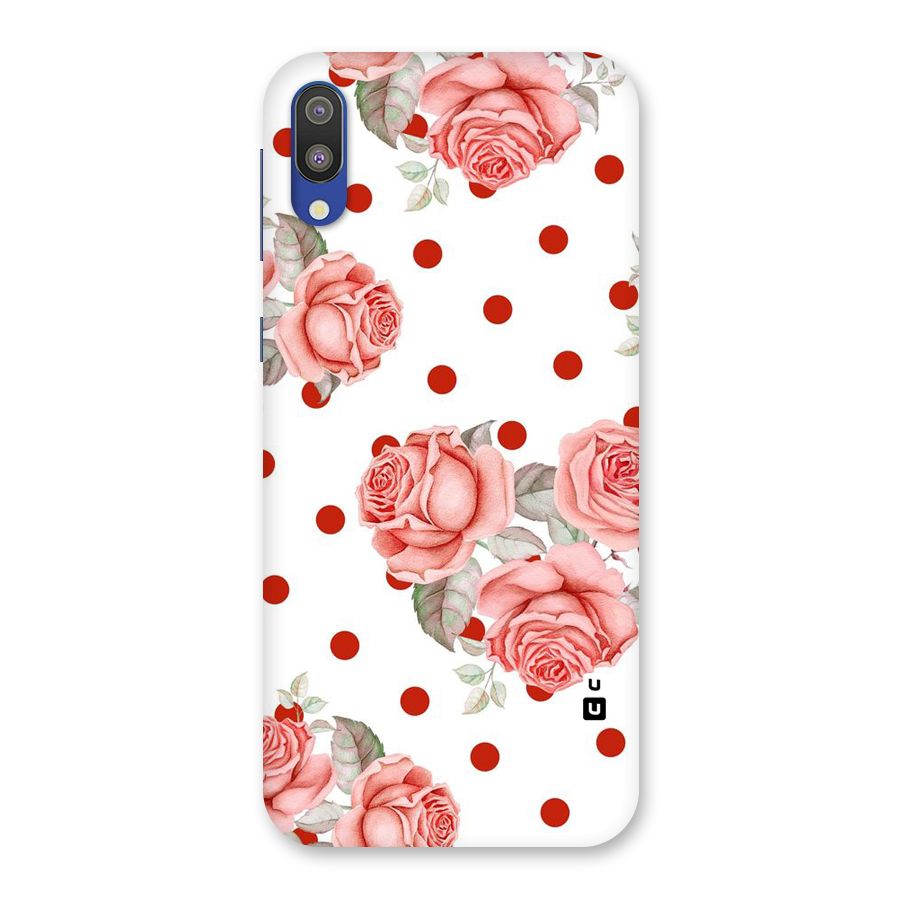 Red Peach Shade Flowers Back Case for Galaxy M10