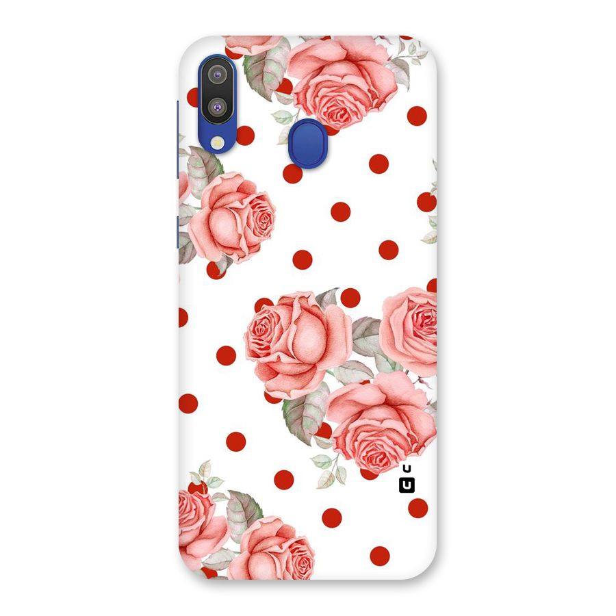 Red Peach Shade Flowers Back Case for Galaxy M20