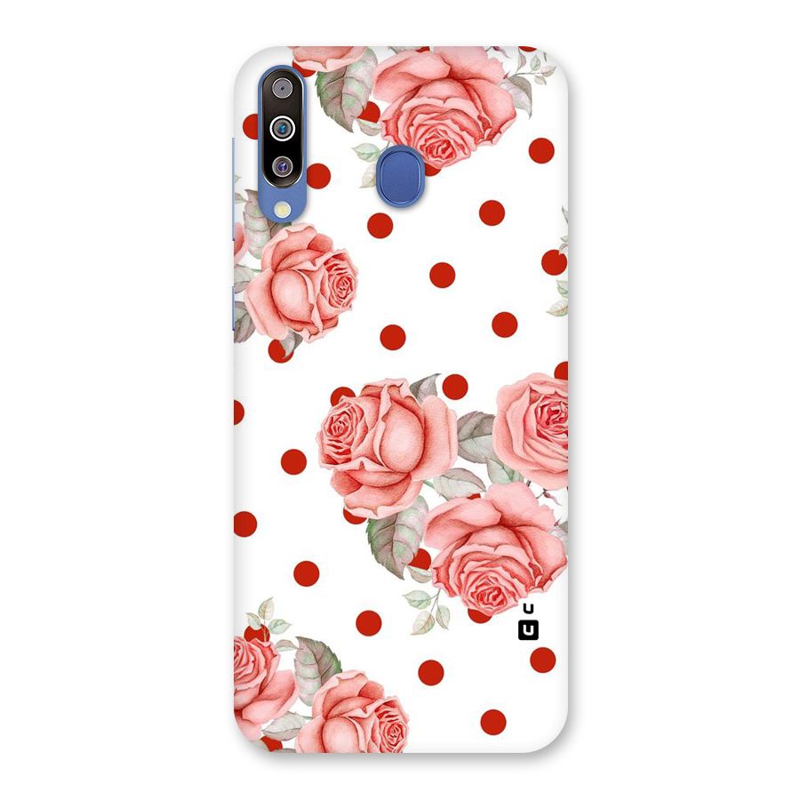 Red Peach Shade Flowers Back Case for Galaxy M30