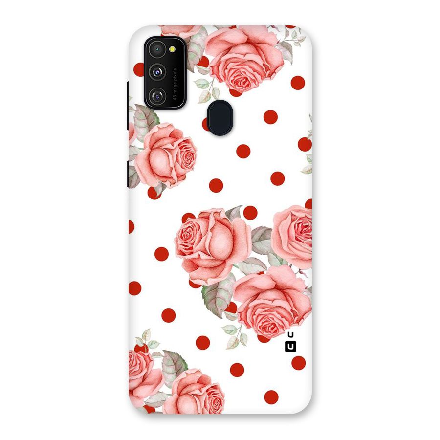 Red Peach Shade Flowers Back Case for Galaxy M30s