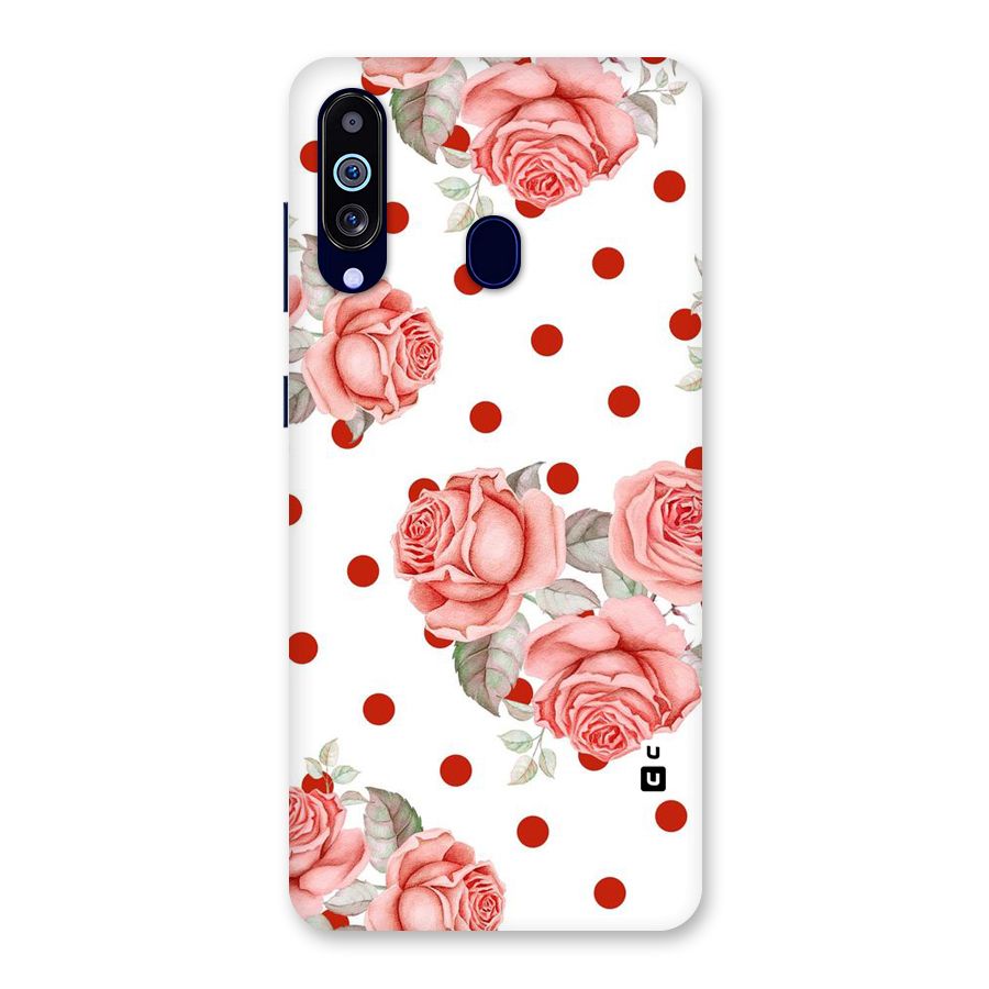 Red Peach Shade Flowers Back Case for Galaxy M40
