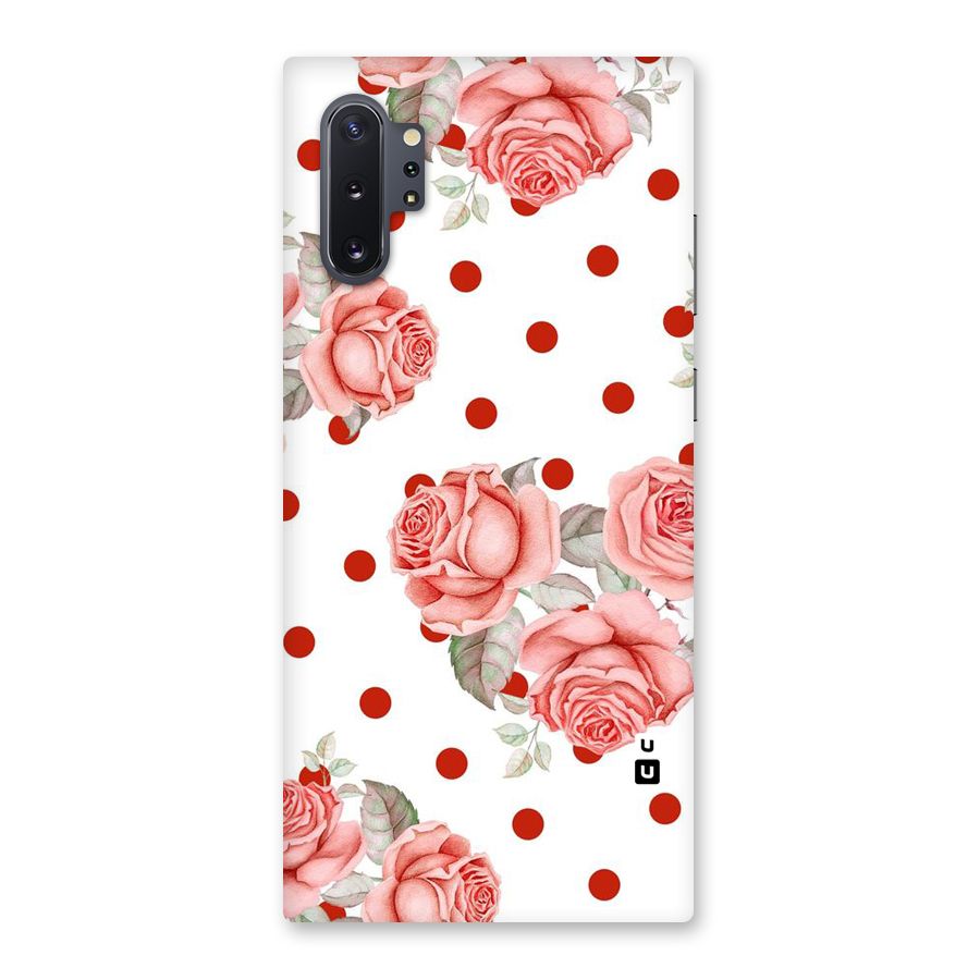 Red Peach Shade Flowers Back Case for Galaxy Note 10 Plus