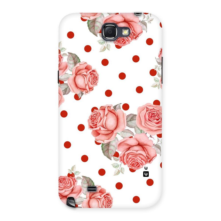 Red Peach Shade Flowers Back Case for Galaxy Note 2