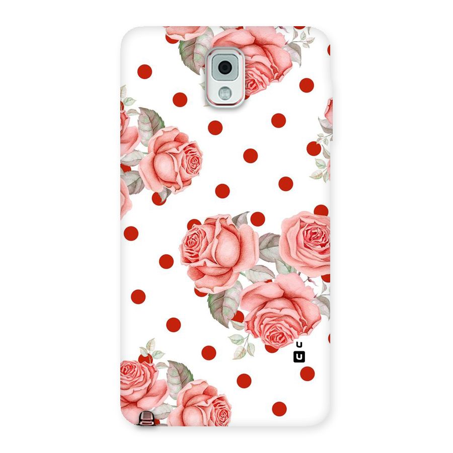 Red Peach Shade Flowers Back Case for Galaxy Note 3