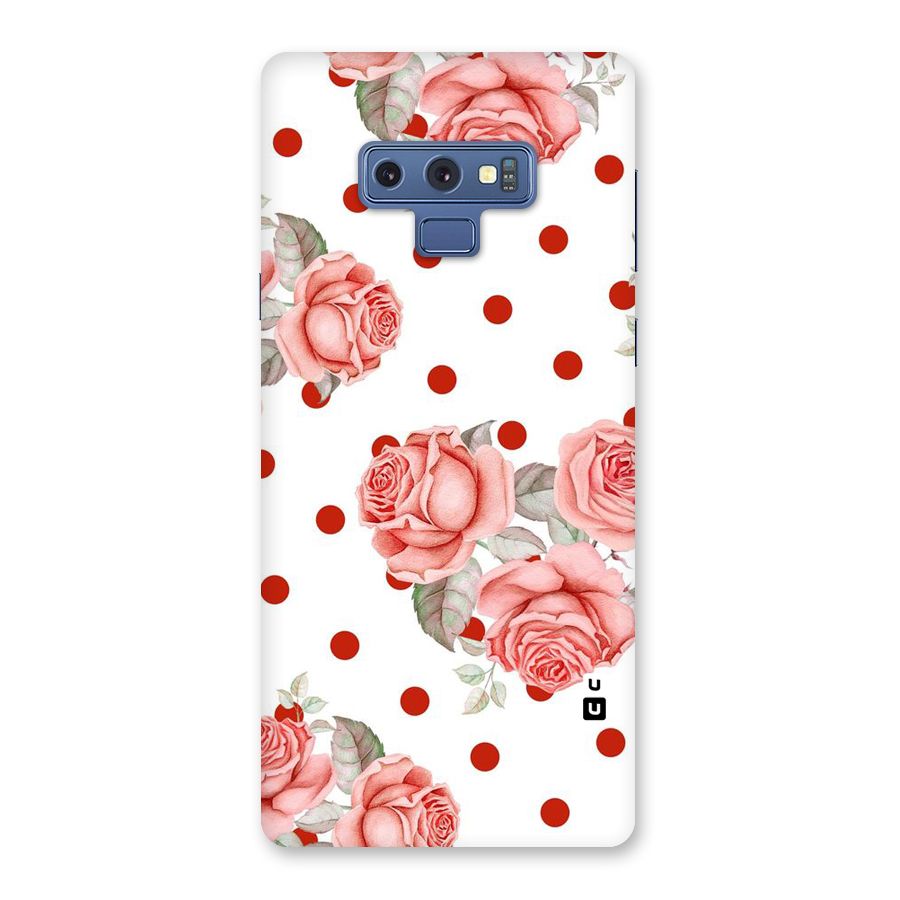 Red Peach Shade Flowers Back Case for Galaxy Note 9