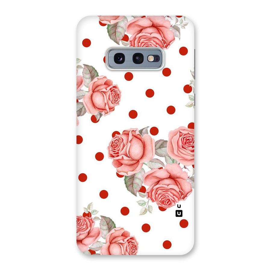 Red Peach Shade Flowers Back Case for Galaxy S10e