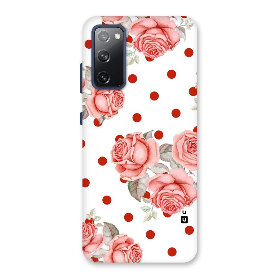 Red Peach Shade Flowers Back Case for Galaxy S20 FE