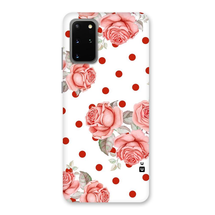 Red Peach Shade Flowers Back Case for Galaxy S20 Plus