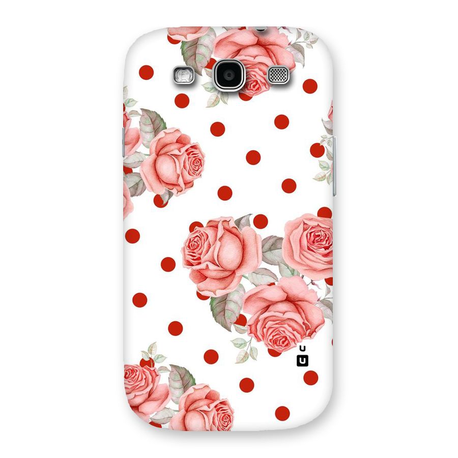 Red Peach Shade Flowers Back Case for Galaxy S3