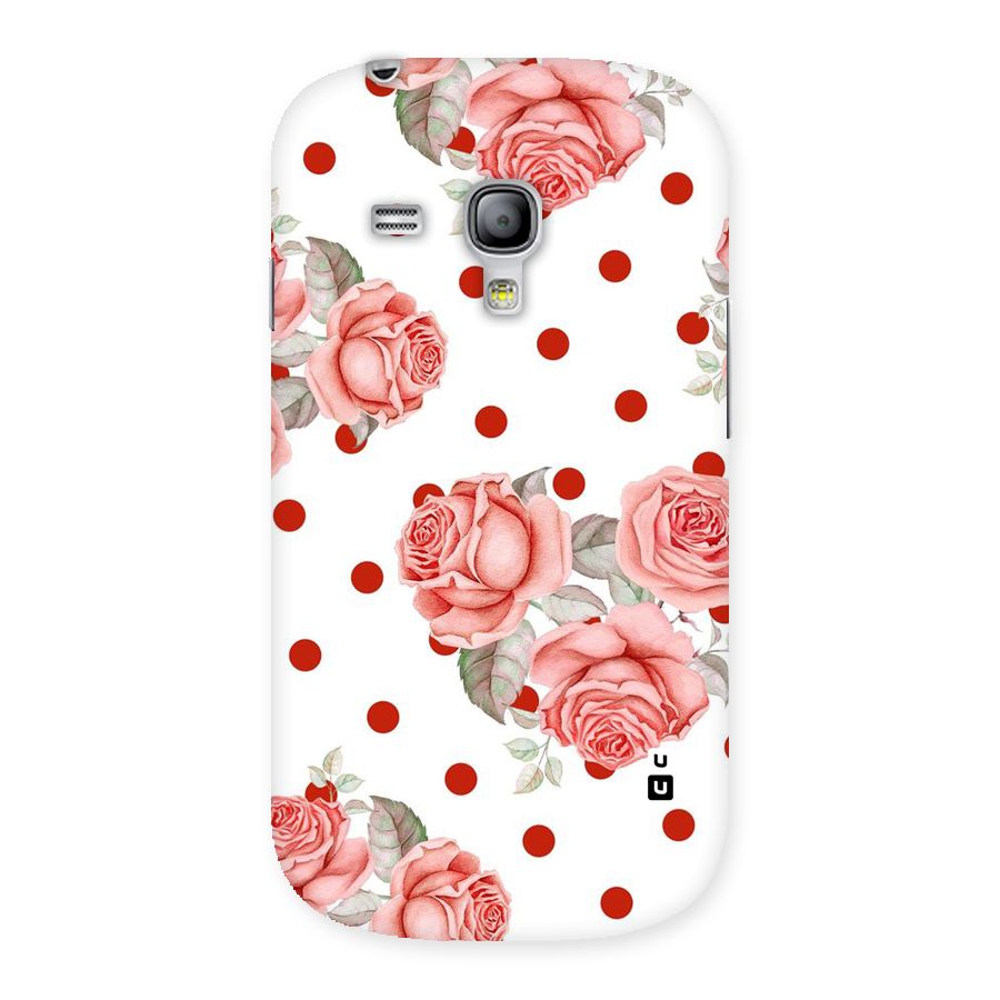 Red Peach Shade Flowers Back Case for Galaxy S3 Mini