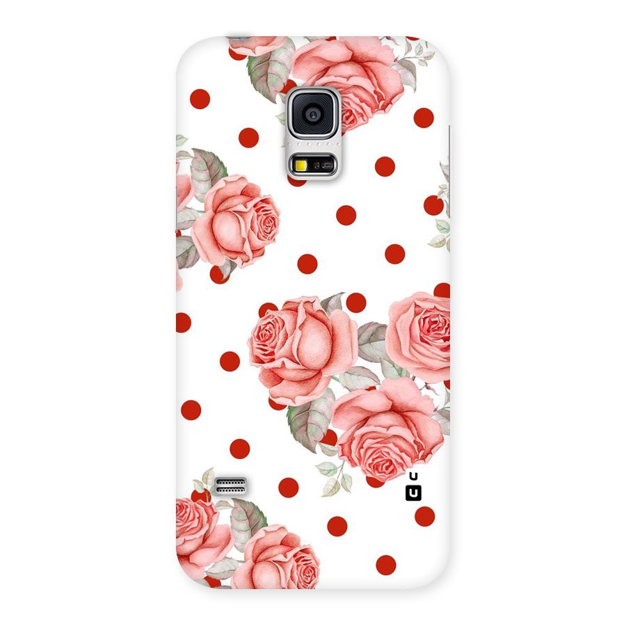 Red Peach Shade Flowers Back Case for Galaxy S5 Mini