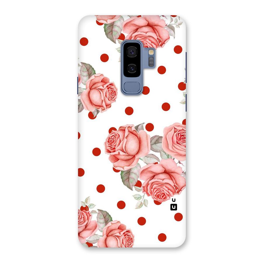 Red Peach Shade Flowers Back Case for Galaxy S9 Plus