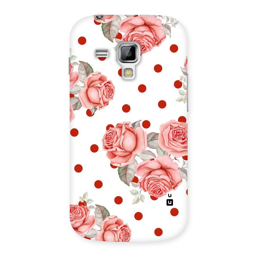 Red Peach Shade Flowers Back Case for Galaxy S Duos