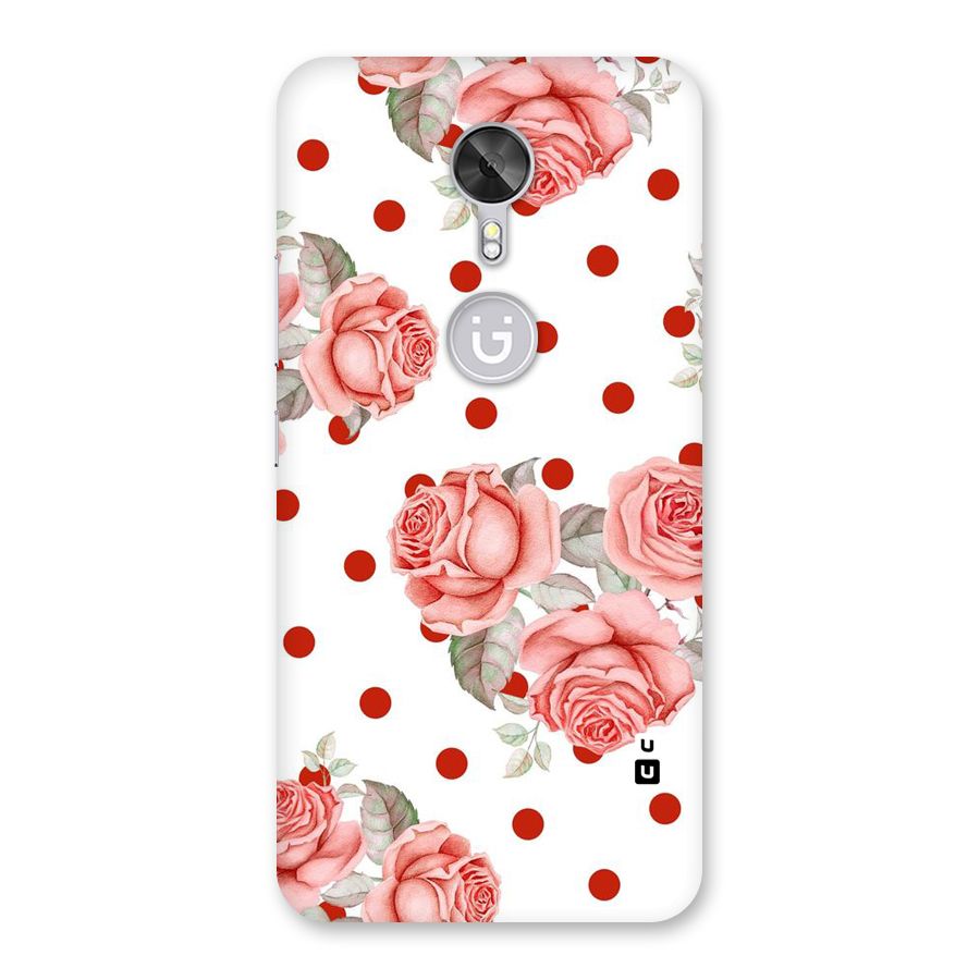 Red Peach Shade Flowers Back Case for Gionee A1