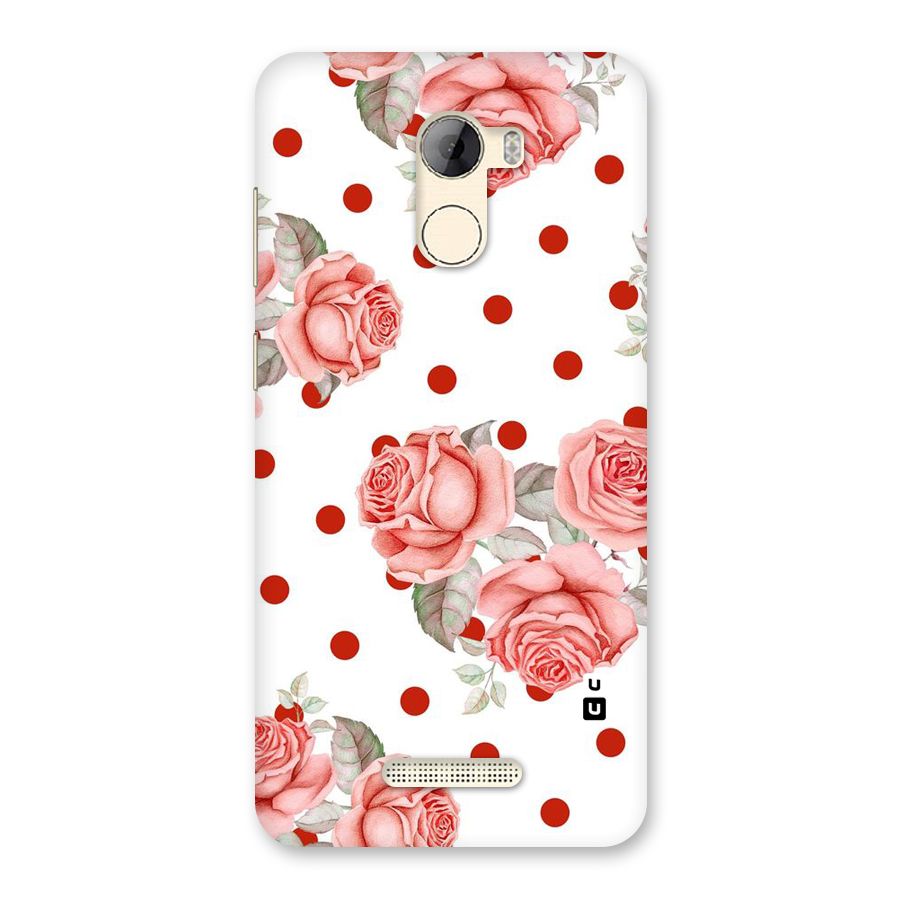 Red Peach Shade Flowers Back Case for Gionee A1 LIte