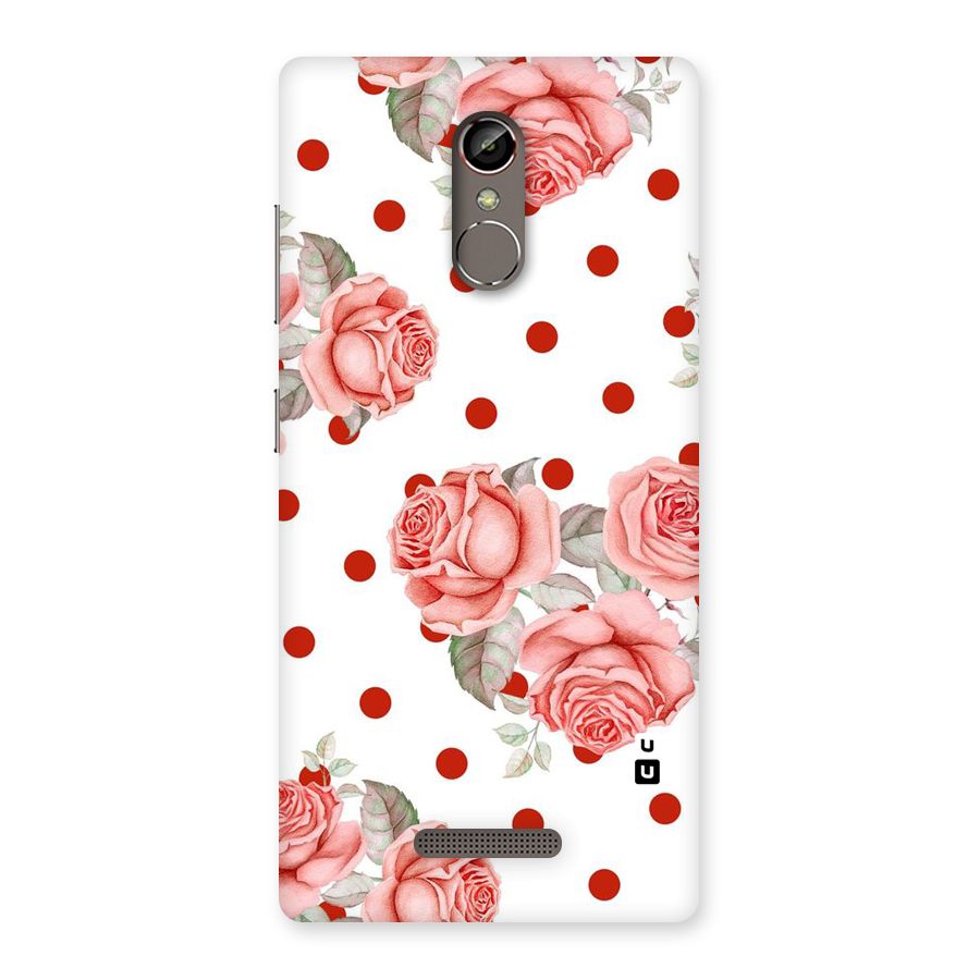 Red Peach Shade Flowers Back Case for Gionee S6s