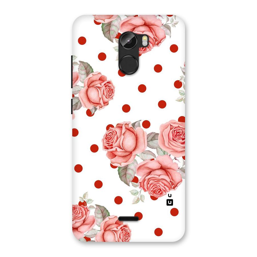 Red Peach Shade Flowers Back Case for Gionee X1