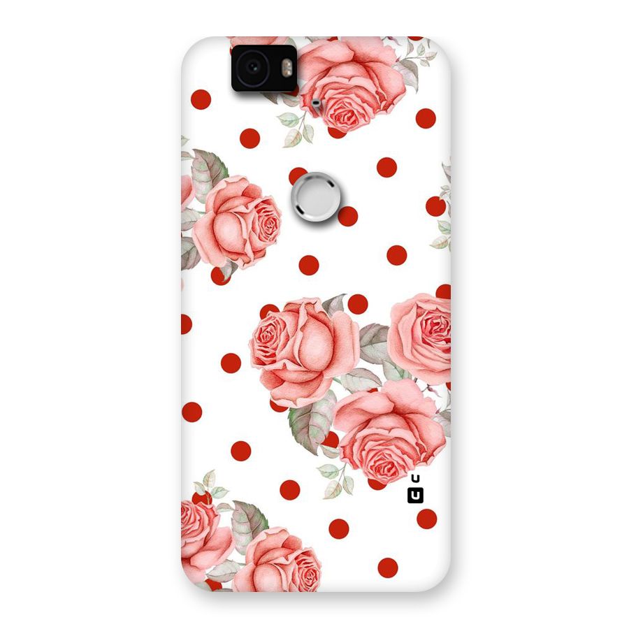 Red Peach Shade Flowers Back Case for Google Nexus-6P