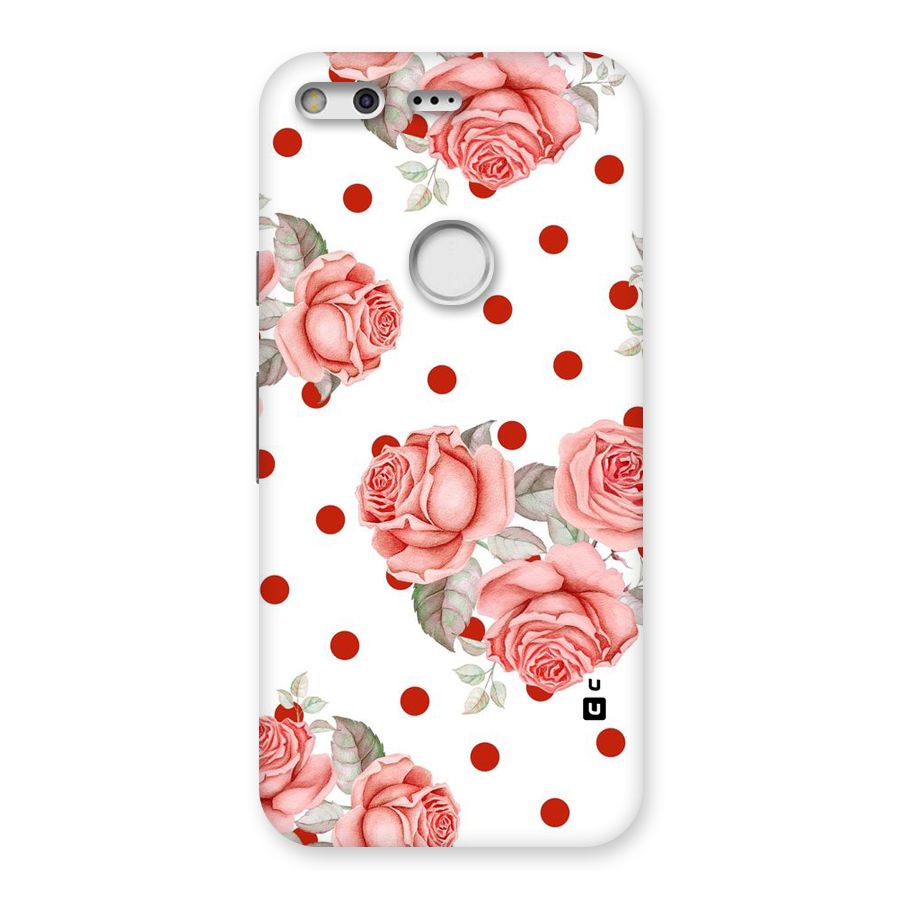 Red Peach Shade Flowers Back Case for Google Pixel