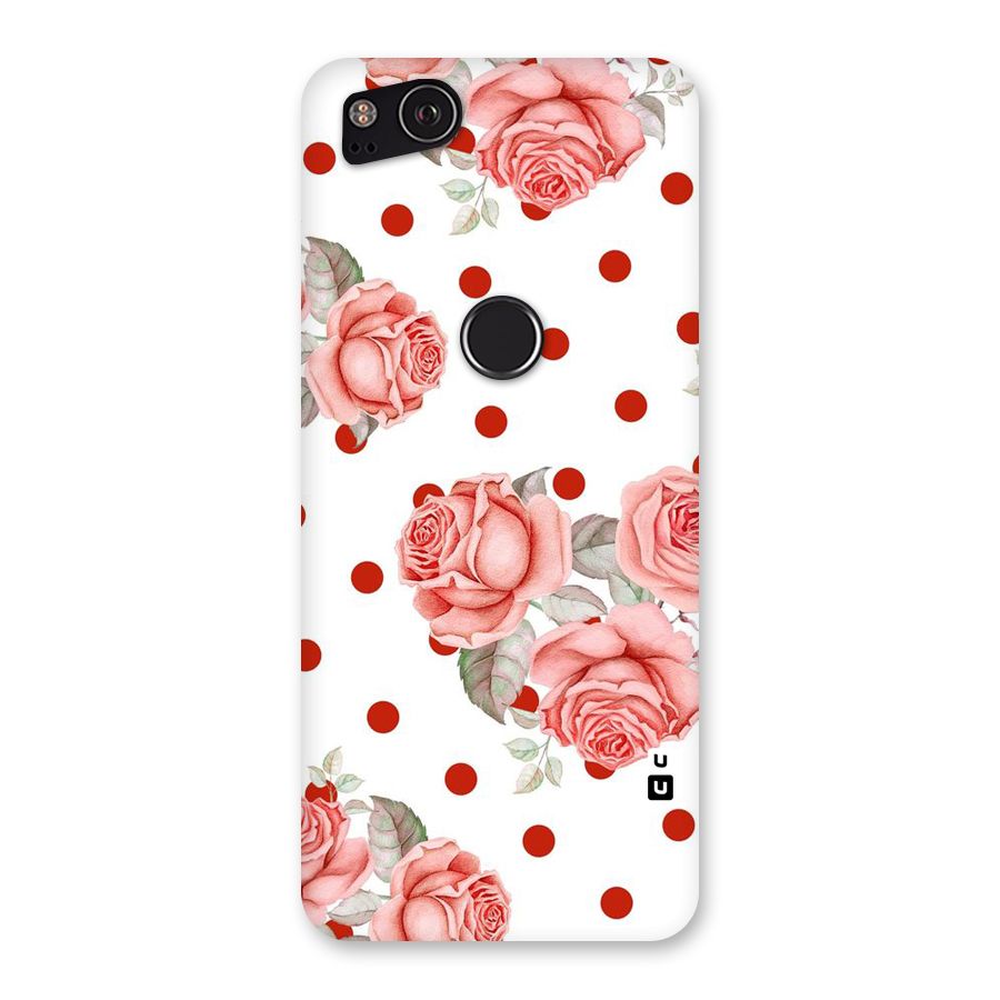 Red Peach Shade Flowers Back Case for Google Pixel 2