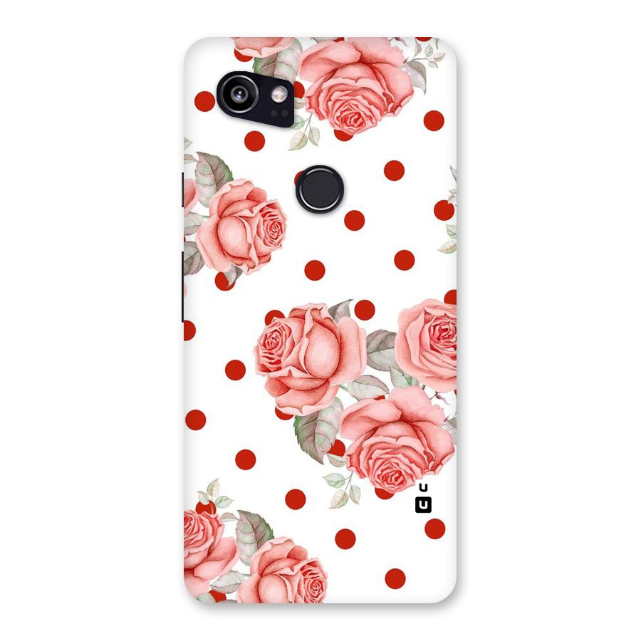 Red Peach Shade Flowers Back Case for Google Pixel 2 XL