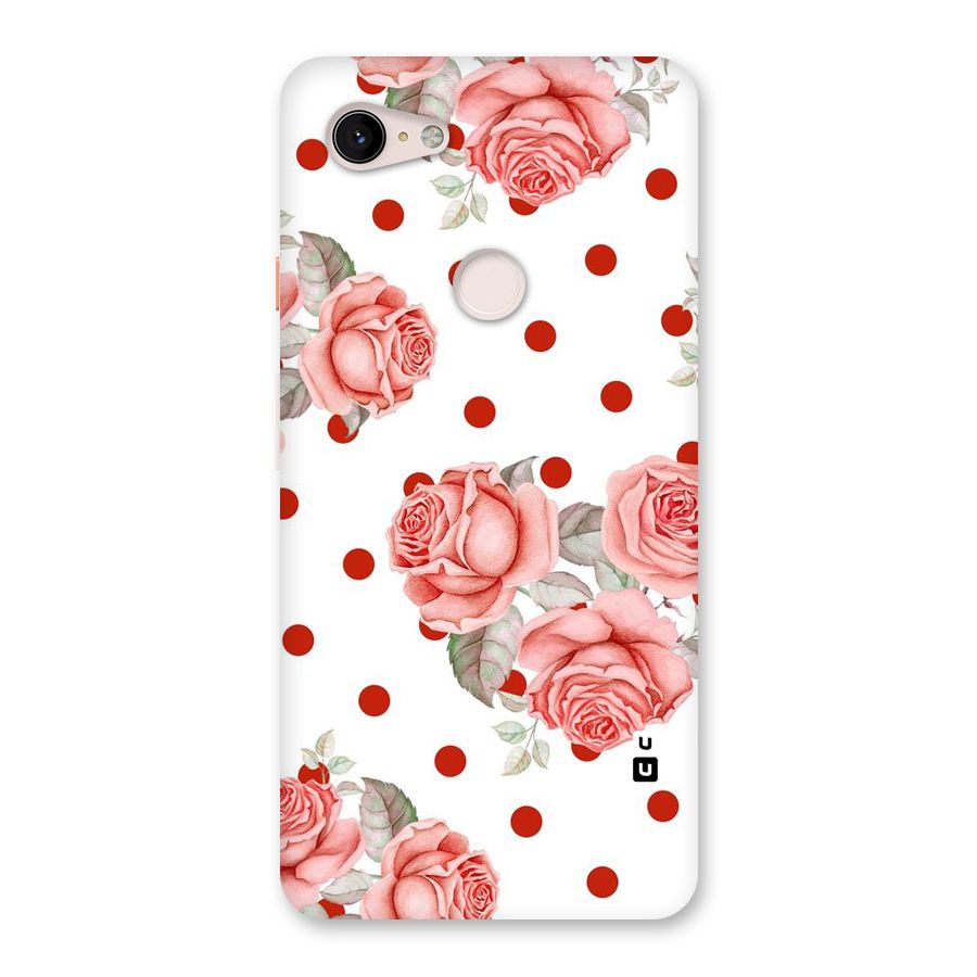 Red Peach Shade Flowers Back Case for Google Pixel 3 XL