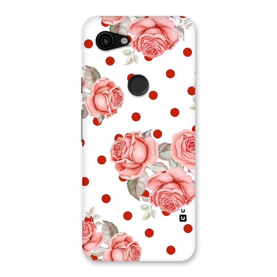 Red Peach Shade Flowers Back Case for Google Pixel 3a