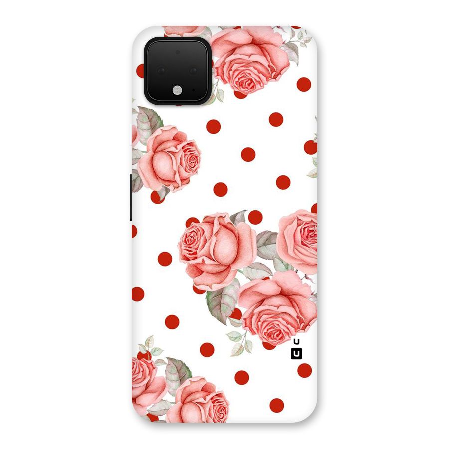 Red Peach Shade Flowers Back Case for Google Pixel 4 XL