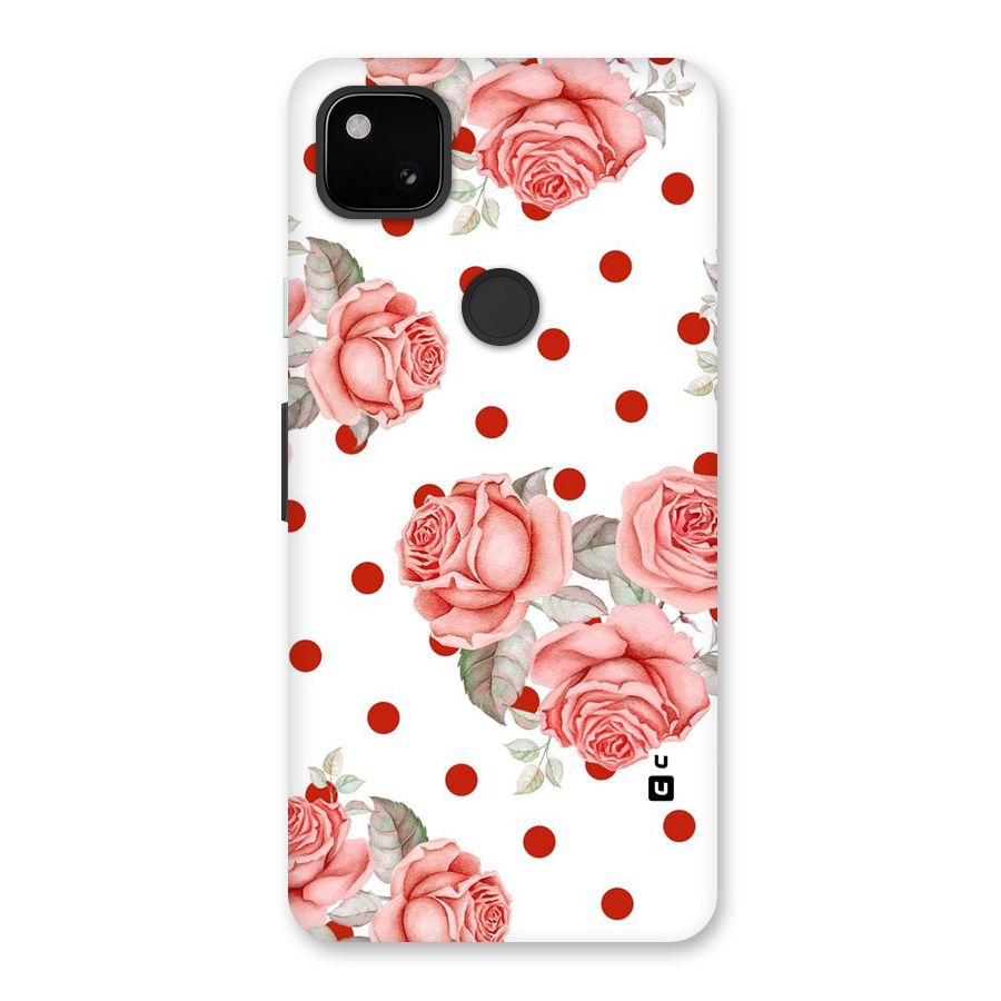 Red Peach Shade Flowers Back Case for Google Pixel 4a