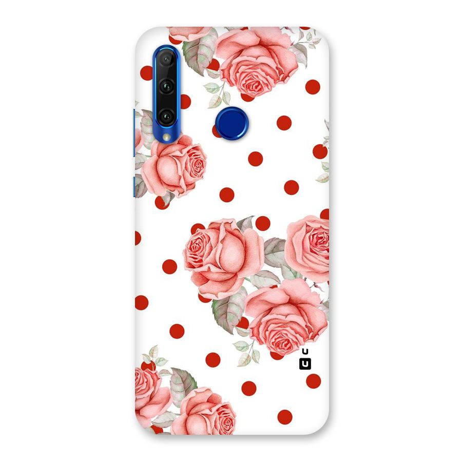 Red Peach Shade Flowers Back Case for Honor 20i