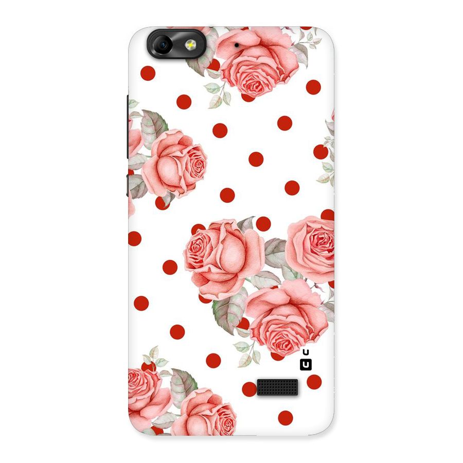 Red Peach Shade Flowers Back Case for Honor 4C