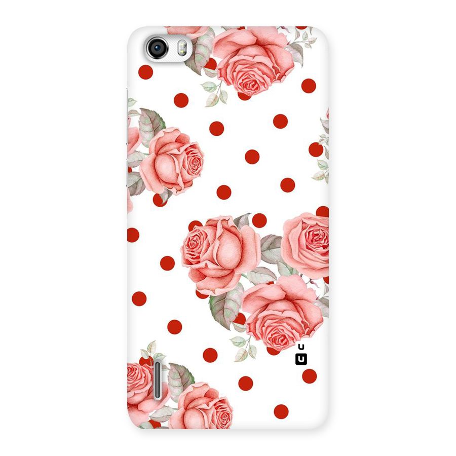 Red Peach Shade Flowers Back Case for Honor 6