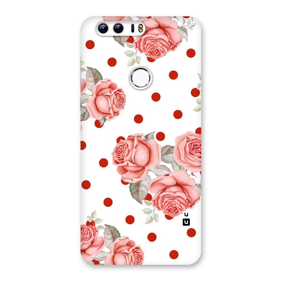 Red Peach Shade Flowers Back Case for Honor 8