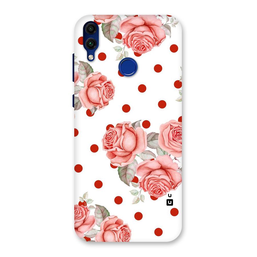 Red Peach Shade Flowers Back Case for Honor 8C