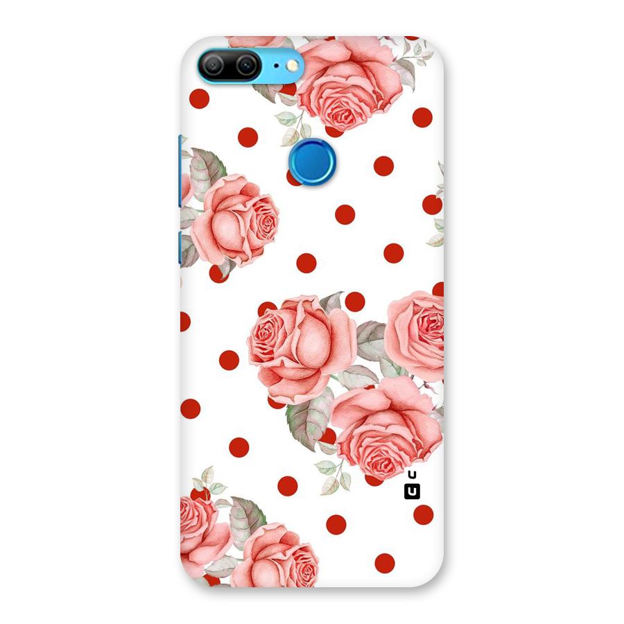 Red Peach Shade Flowers Back Case for Honor 9 Lite