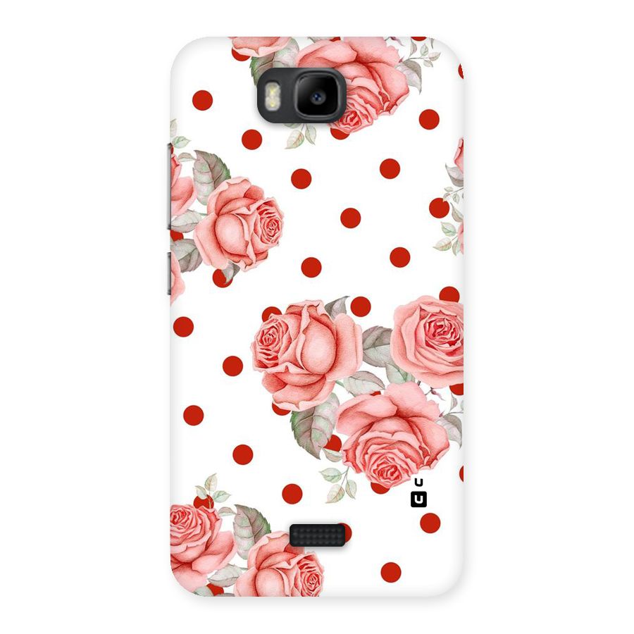 Red Peach Shade Flowers Back Case for Honor Bee