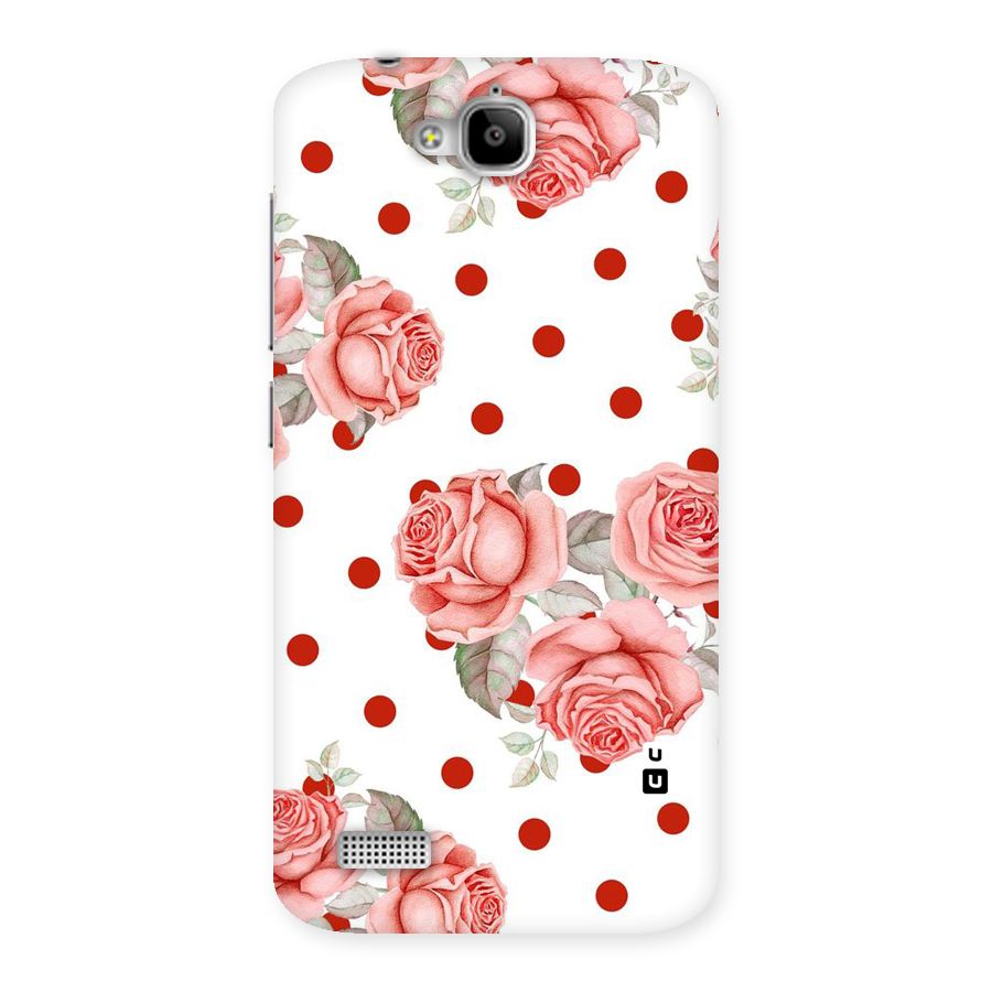 Red Peach Shade Flowers Back Case for Honor Holly