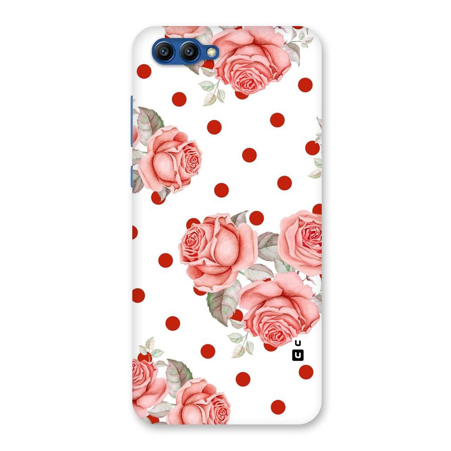 Red Peach Shade Flowers Back Case for Honor View 10