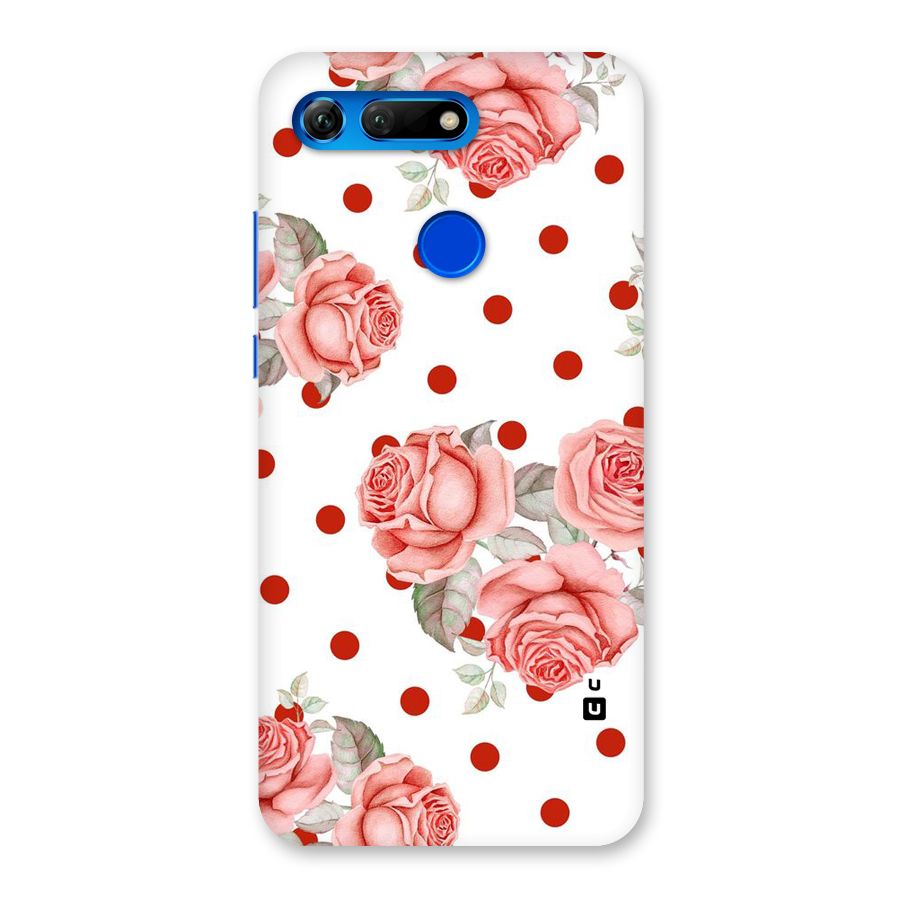 Red Peach Shade Flowers Back Case for Honor View 20