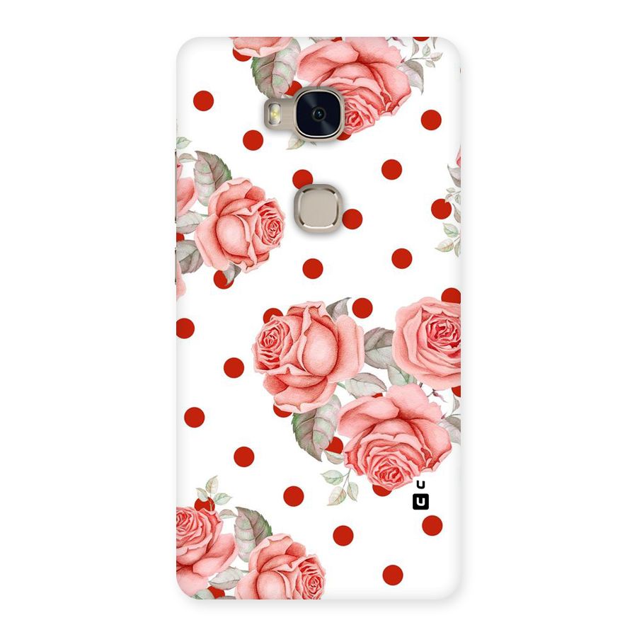 Red Peach Shade Flowers Back Case for Huawei Honor 5X