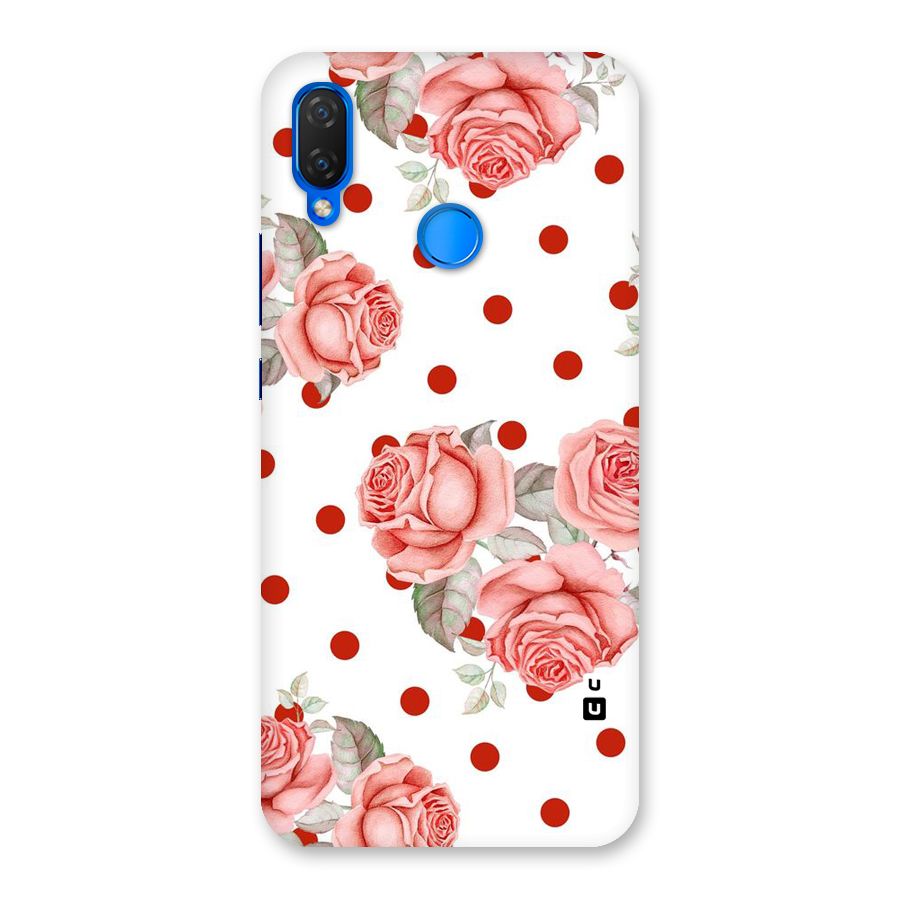 Red Peach Shade Flowers Back Case for Huawei P Smart+