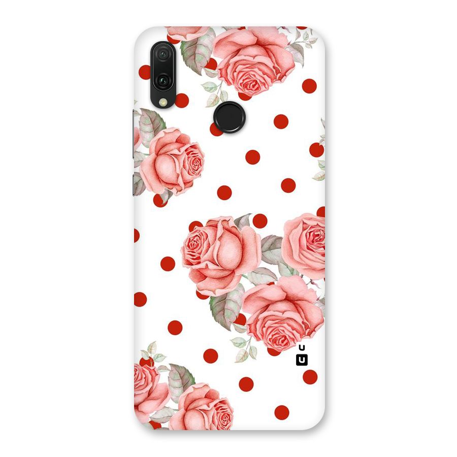 Red Peach Shade Flowers Back Case for Huawei Y9 (2019)