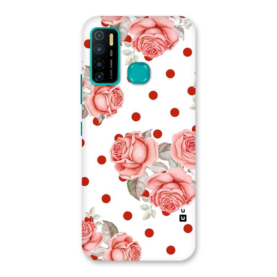 Red Peach Shade Flowers Back Case for Infinix Hot 9 Pro