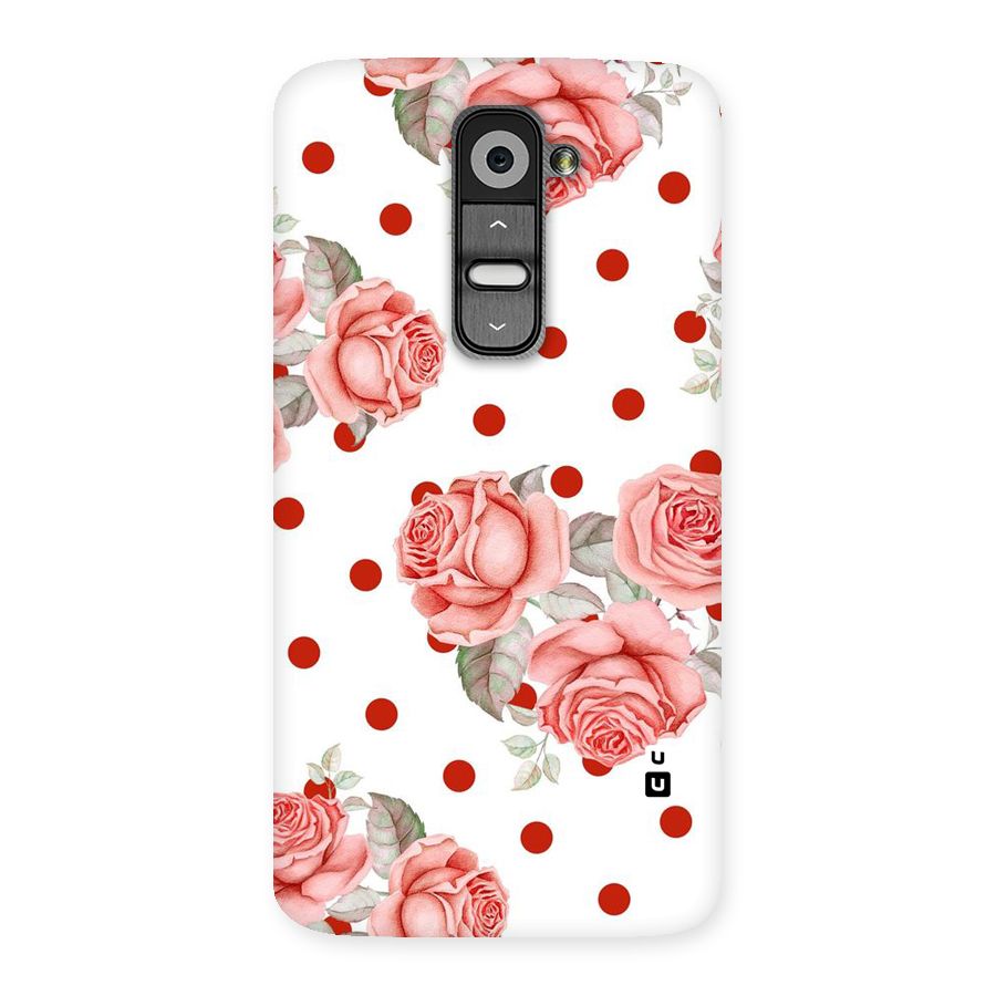 Red Peach Shade Flowers Back Case for LG G2