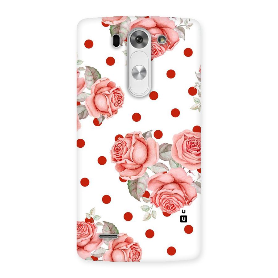 Red Peach Shade Flowers Back Case for LG G3 Beat
