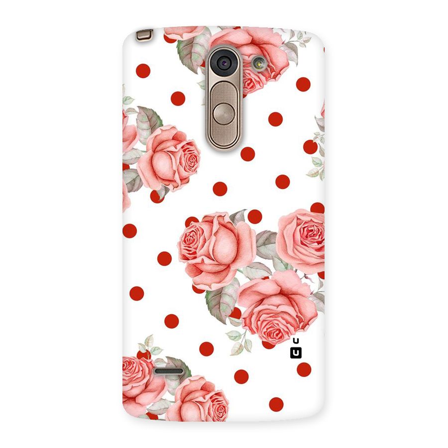 Red Peach Shade Flowers Back Case for LG G3 Stylus